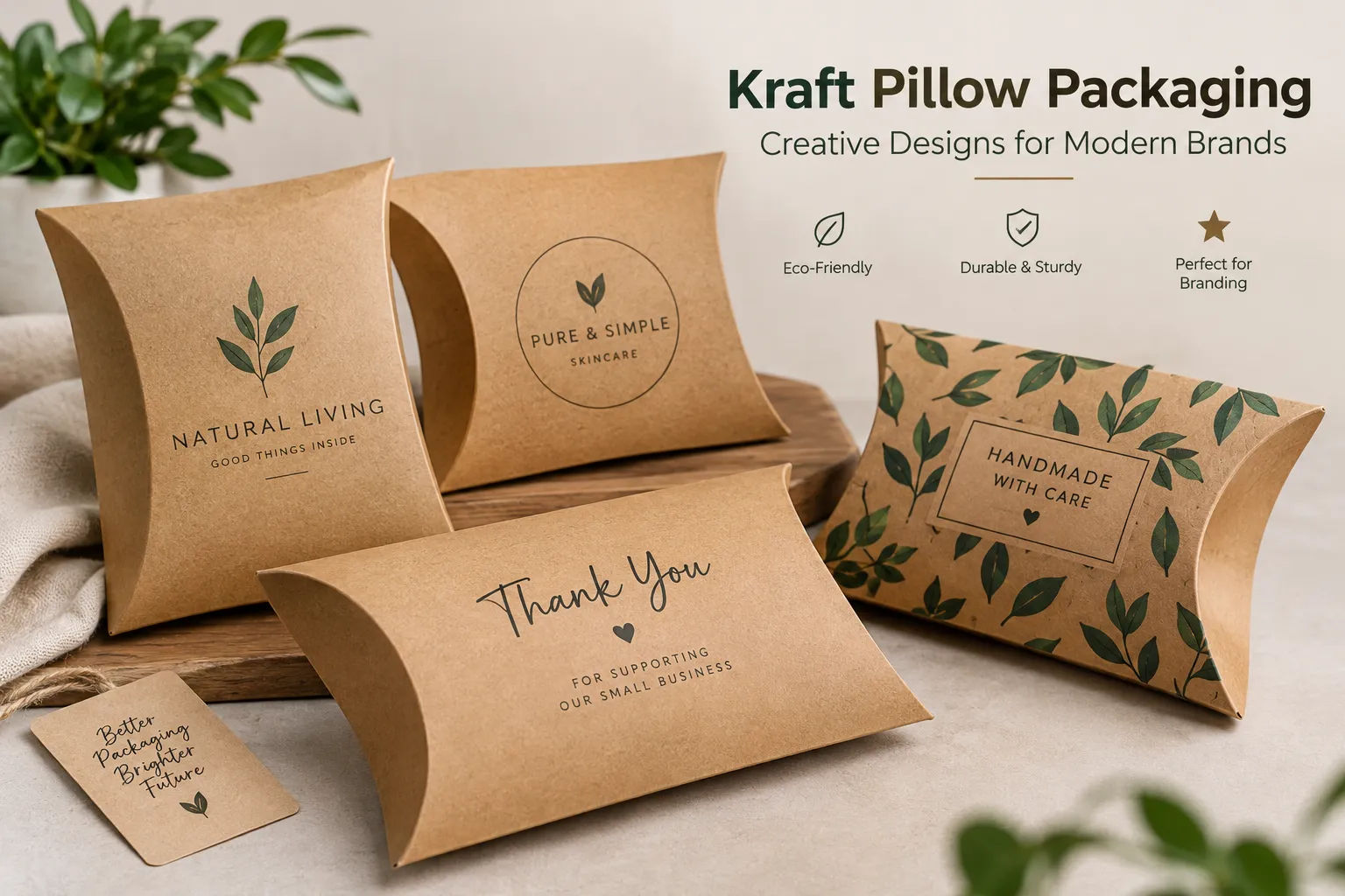 Kraft Pillow Packaging Designs That Catch Attention